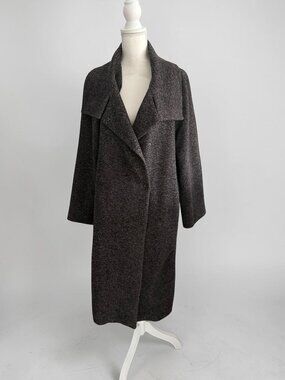 ANNETTE GORTZ Gray Wool Floral Blend Coat Size 42 / US 12